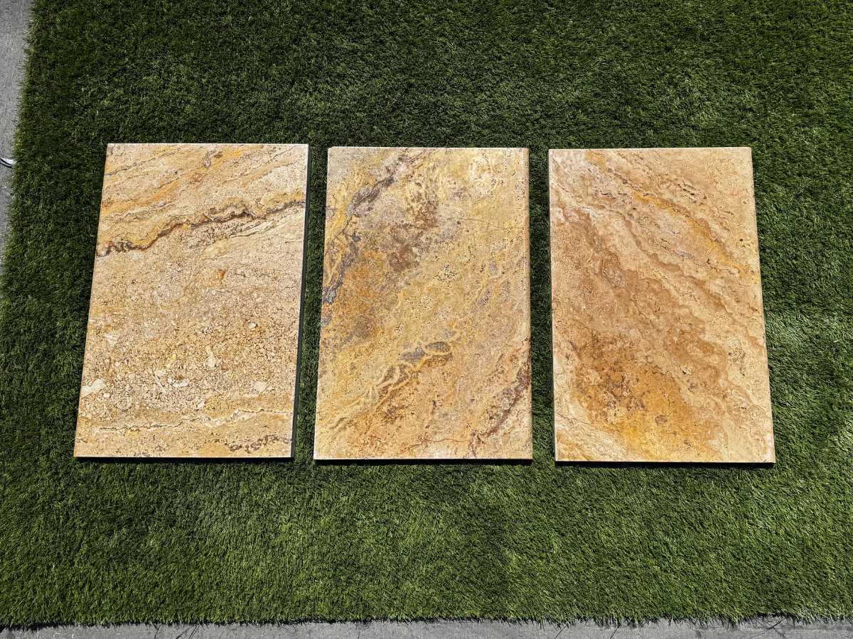 Autumn Leaves 3cm Double Bullnose Pool Coping 12x24