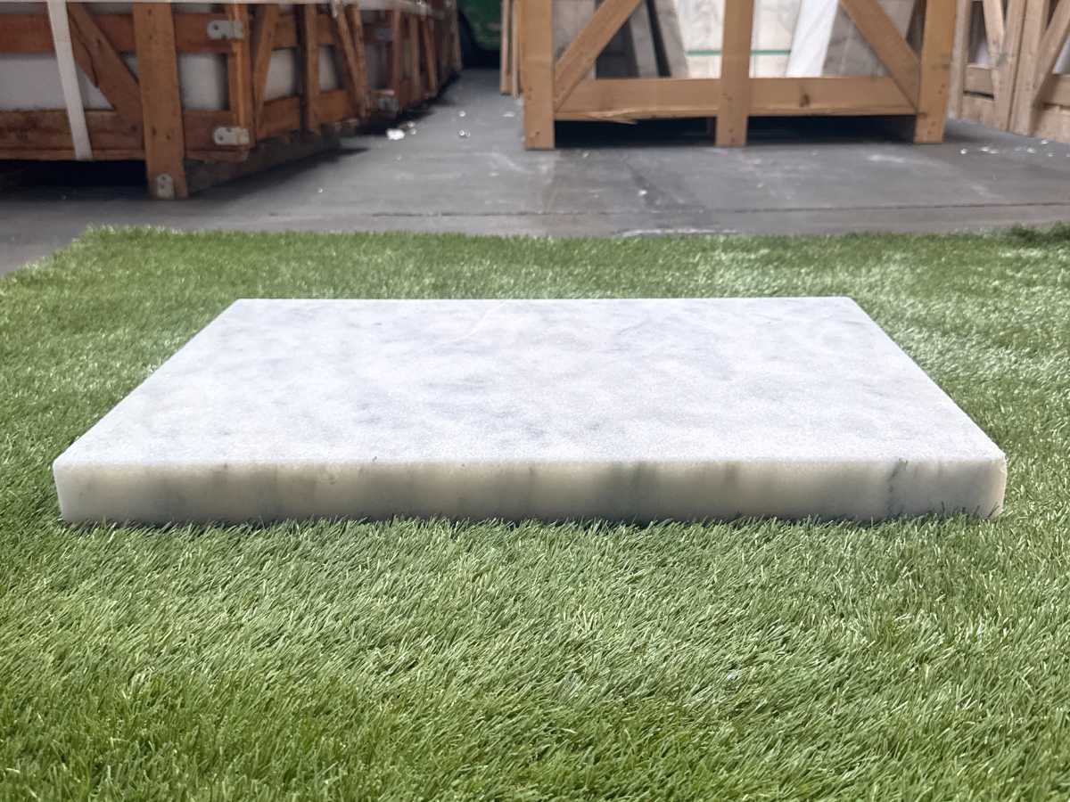 Carrara Equinox Marble 5cm Double Modern Pool Coping 12x24