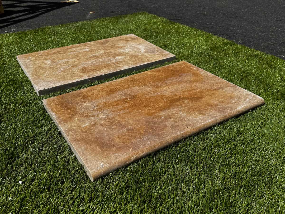 Chocolate Brown 3cm Bullnose Pool Coping 16x24