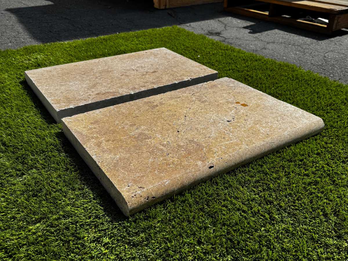 Chocolate Brown 5cm Double Bullnose Pool Coping 16x24