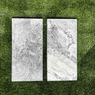 Silver Travertine 3cm Bullnose Pool Coping 6x12