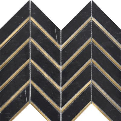 Rialto Nero Metal Arrow 10x12 Mosaic