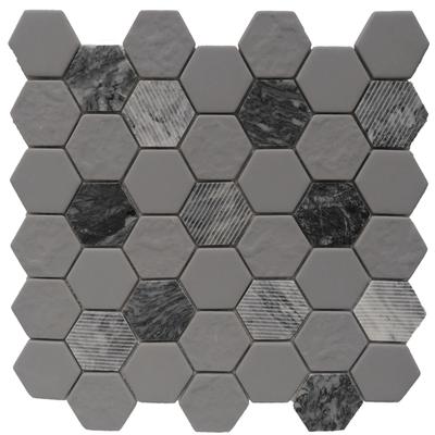 Rialto Gray Granite Hexagon 12x12 Mosaic