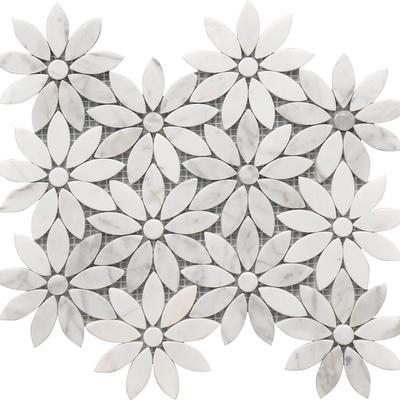 Rialto Daisy Zephyrer Marble Mosaic 10x12