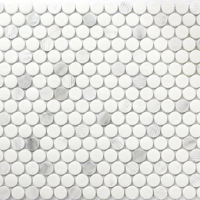 Rialto Carrara Penny Round 12x12 Mosaic