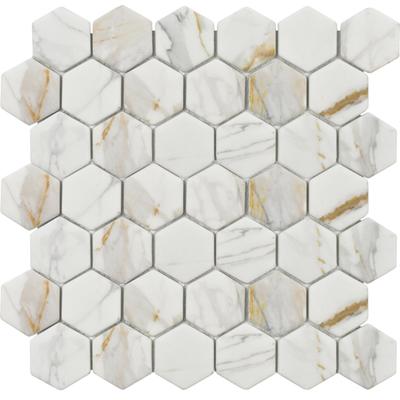 Rialto Calacata Gold Hexagon Mosaic 12x12