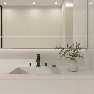 Riviera Solid White 8x9 Hexagon - Hover