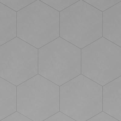 Riviera Solid Gray 8x9 Hexagon