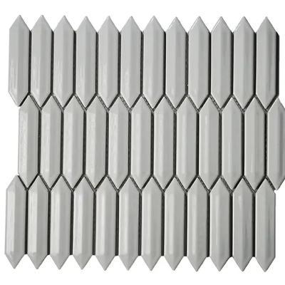 Mood Mosaics Prime MG White 3D Picket 12x12