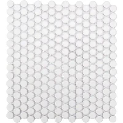 Mood Mosaics MG White Penny Round 12x12 MOS