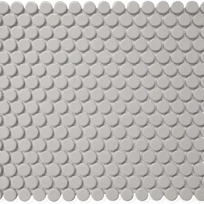 Mood Mosaics MG Gray Penny Round 12x12 MOS