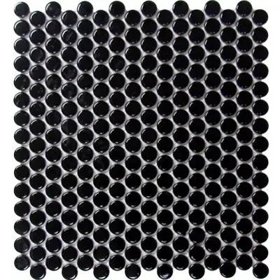 Mood Mosaics MG Black Penny Round MOS 12x12