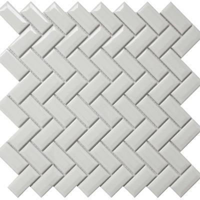 Mood Mosaics BG WH 12x12 Mos. Diamond Herring