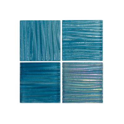Aquabella Tidal Wave Swell 3x3 Glass Mosaic 12"x12" Pool Tile (TW-3392)
