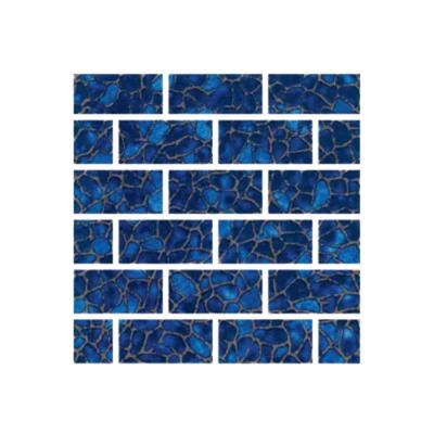 Aquabella Timeless Blue Allure 1x2 Porcelain Mosaic 12"x12" Pool Tile