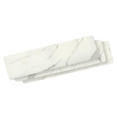 Aquabella Stone Age Calacatta 6x24 Porcelain Field Tile 12"x12" Pool Tile