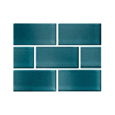 Aquabella Riviera Aqua Levanto 2x4 Glass Mosaic 12"x12" Pool Tile (RV-2433)
