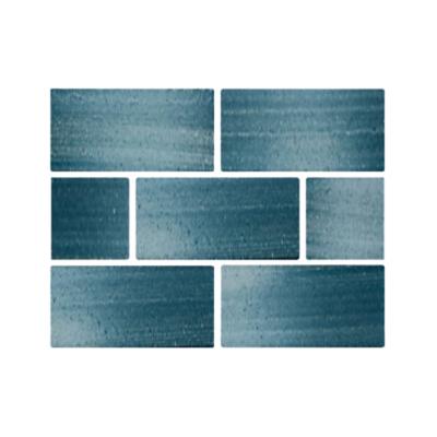 Aquabella Riviera Aqua Imperia 2x4 Glass Mosaic 12"x12" Pool Tile (RV-2425)