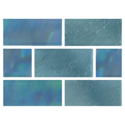Aquabella Lunar Crescent 2x4 Glass Mosaic 12"x12" Pool Tile