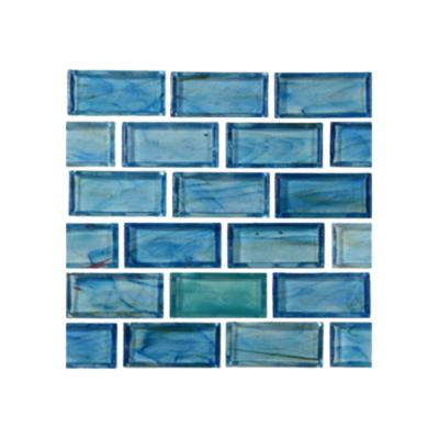 Aquabella Fjord Silent 1x2 Glass Mosaic 12"x12" Pool Tile (FJ-1298)