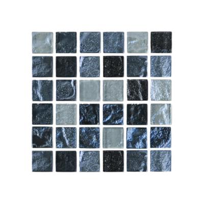 Aquabella Aurora Borealis Magic 1x1 Glass Mosaic 12"x12" Pool Tile (AB-1113)