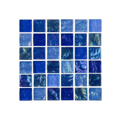Aquabella Aurora Borealis Crystal 1x1 Glass Mosaic 12"x12" Pool Tile (AB-1110)