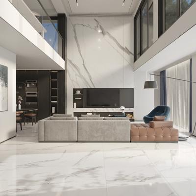 Hera Calacatta Satin Rec 35x35 Field - Hover