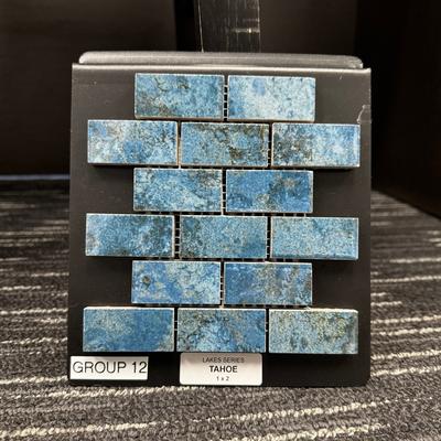 Aquabella Lakes Tahoe 1x2 Porcelain Mosaic 12"x12" Pool Tile