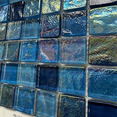 Aquabella Aurora Borealis Mystic 1x1 Glass Mosaic 12"x12" Pool Tile (AB-1112)