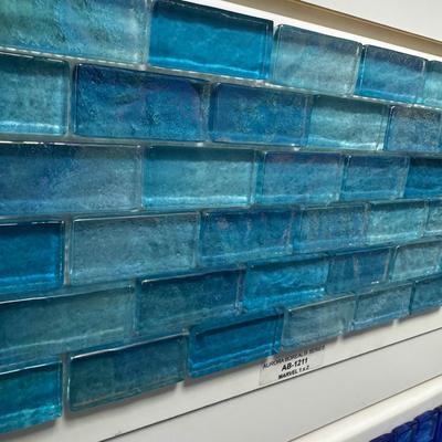 Aquabella Aurora Borealis Marvel 1x2 Glass Mosaic 12"x12" Pool Tile (AB-1211) - Hover