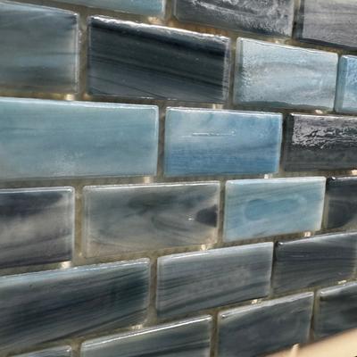 Aquabella North Seas Arctic 1x2 Glass Mosaic 12"x12" Pool Tile (NS-1225)