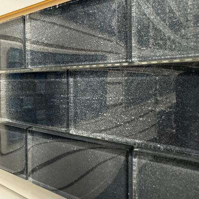 Aquabella Riviera Aqua Andora 2x4 Glass Mosaic 12"x12" Pool Tile (RV-2432) - Hover