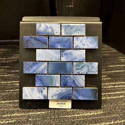 Aquabella Agate Jasper 1x2 Porcelain Mosaic 12"x12" Pool Tile - Hover