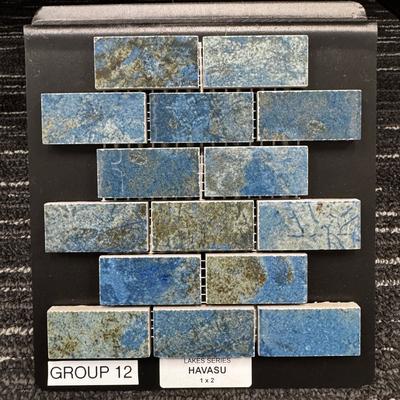 Aquabella Lakes Havasu 1x2 Porcelain Mosaic 12"x12" Pool Tile - Hover