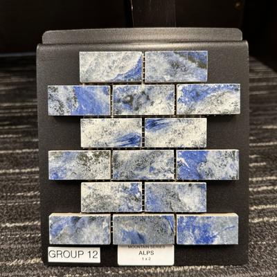 Aquabella Mountains Alps 1x2 Porcelain Mosaic 12"x12" Pool Tile - Hover