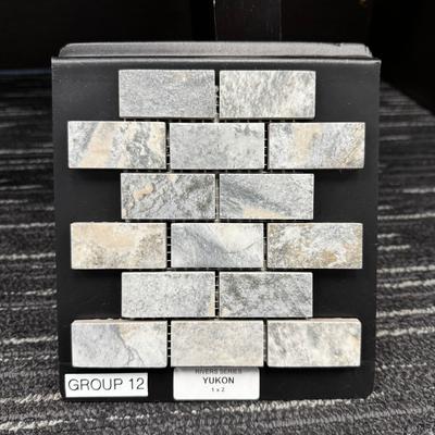 Aquabella Rivers Yukon 1x2 Porcelain Mosaic 12"x12" Pool Tile - Hover