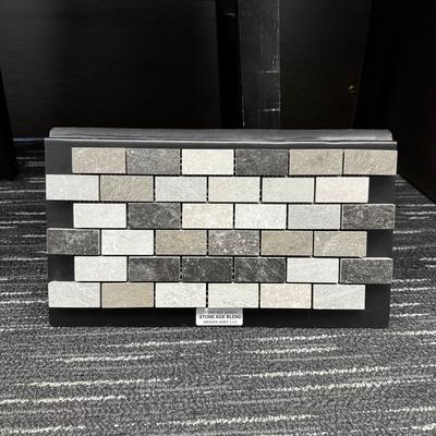 Aquabella Stone Age Broken 1x2 Porcelain Mosaic 12"x12" Pool Tile - Hover