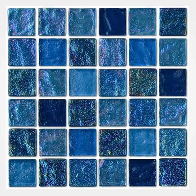 Aquabella Aurora Borealis Mystic 1x1 Glass Mosaic 12"x12" Pool Tile (AB-1112)