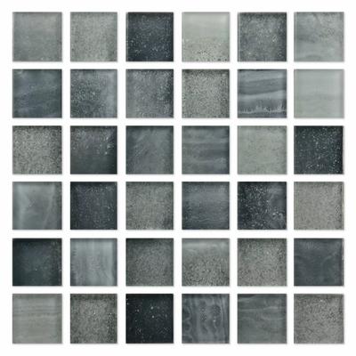 Aquabella London Ashford 1x1 Glass Mosaic 12"x12" Pool Tile (LS-1172)