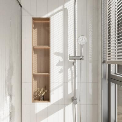 Chroma Crackled 3x12 White Bullnose - Hover