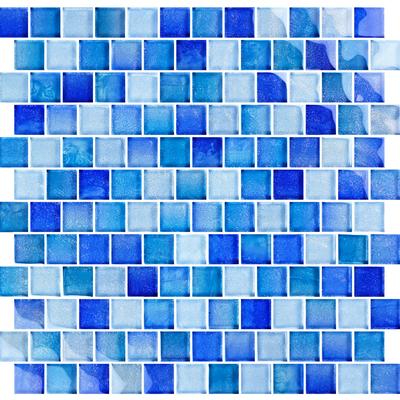 Crystal Waters Surf 1x1 Glass Mosaic 12"x12" Pool Tile