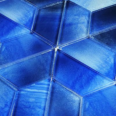 Dimension Cirrus Blue 2x4 Glass Mosaic 12"x12" Pool Tile - Hover