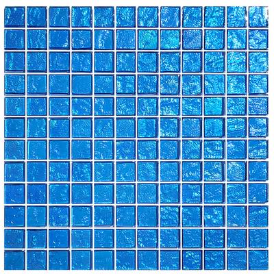Galaxy Blue 1x1 Glass Mosaic 12"x12" Pool Tile