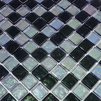 Galaxy Slate Blend 1x1 Glass Mosaic 12"x12" Pool Tile - Hover