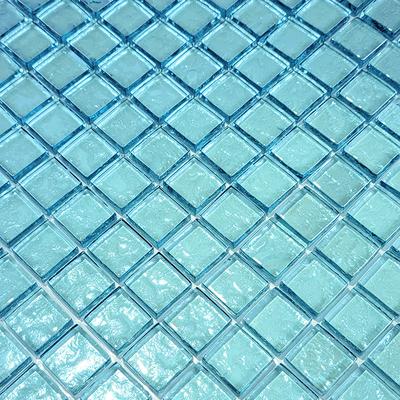 Galaxy Aquamarine 1x1 Glass Mosaic 12"x12" Pool Tile - Hover
