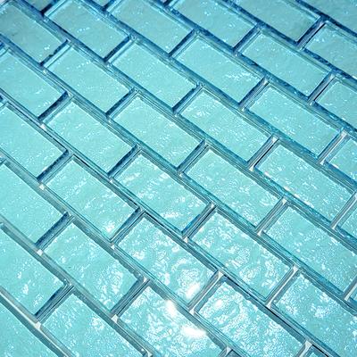 Galaxy Aquamarine 1x2 Glass Mosaic 12"x12" Pool Tile - Hover