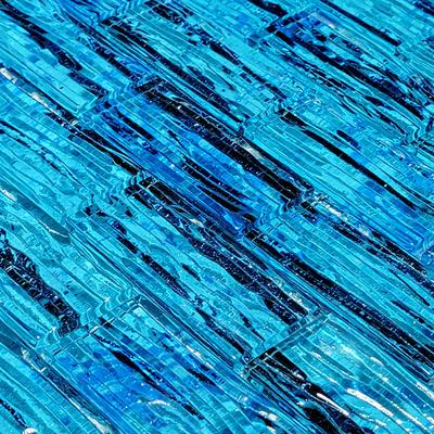 Mirage Cayman Blue 1.5x3 Glass Mosaic 12"x12" Pool Tile - Hover