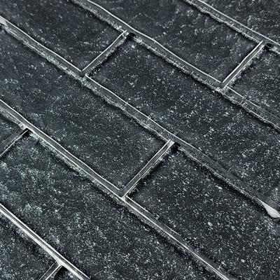 Moonscape Black 2x6 Glass Mosaic 12"x12" Pool Tile - Hover