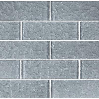 Moonscape Gray 2x6 Glass Mosaic 12"x12" Pool Tile