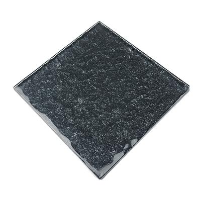 Moonscape Black 6x6 Glass Pool Tile - Hover